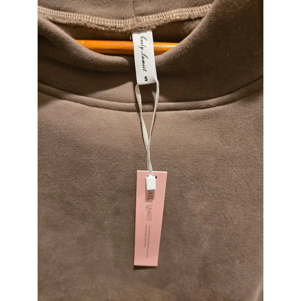 Oversized Casley Lamiit Women's Tan hoodie- New with tags Size small - Picture 3 of 5